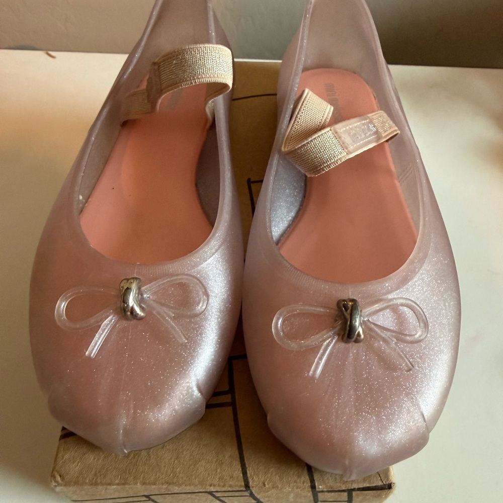 Mini Melissa Pearly Pink Kids Flats